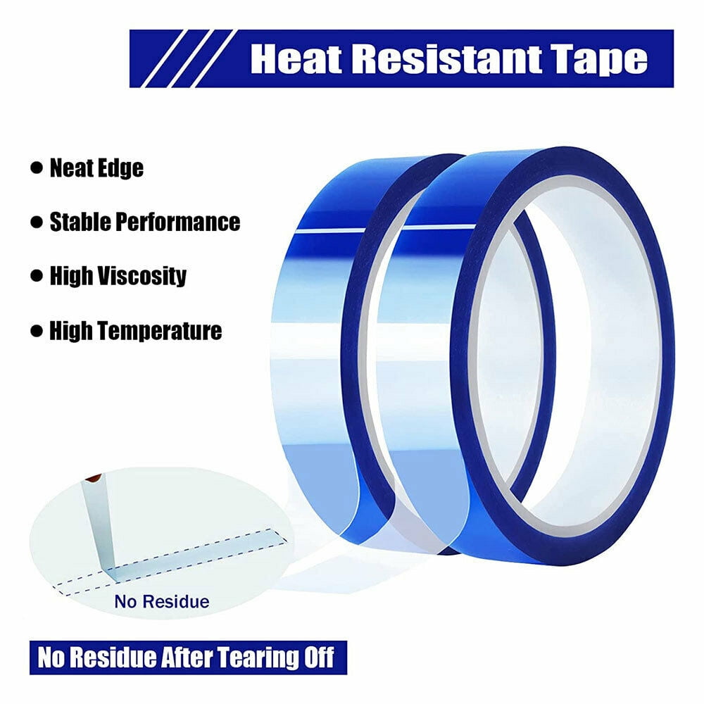 5 Rolls 0.8 Inch x 108Ft Sublimation Blanks Thermal Tape,Heat Tape,High Temp Tape,Up to 250℃(480℉) for Tumbler Sublimation Print,Heat Transfer Tape,Heat Vinyl Press Tape
