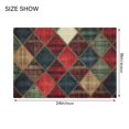 thumbnail image 4 of Yayeee Bath Rug for Bathroom Floor Non Slip Rectangle Fluffy Soft Absorbent Mat, 16"x24", Dark Tartan Pattern, 4 of 7