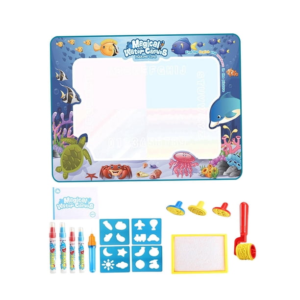 Tapete para con pintura al agua, almohadilla para colorear, juguete educativo, tapete para actividades, tapete de dibujo en color para desar Conjunto de mundo