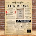 thumbnail image 3 of 81st Birthday Party Decor Poster 81 Years Ago Back In 1943, 3 of 5