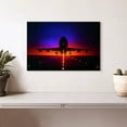thumbnail image 2 of Elephant Stock Airplane At Dusk Wall Art - Horizontal Canvas Wall Art - Living Room Wall Decor - Transportation Canvas - Black And Blue Decor - 12" x 8", 2 of 8