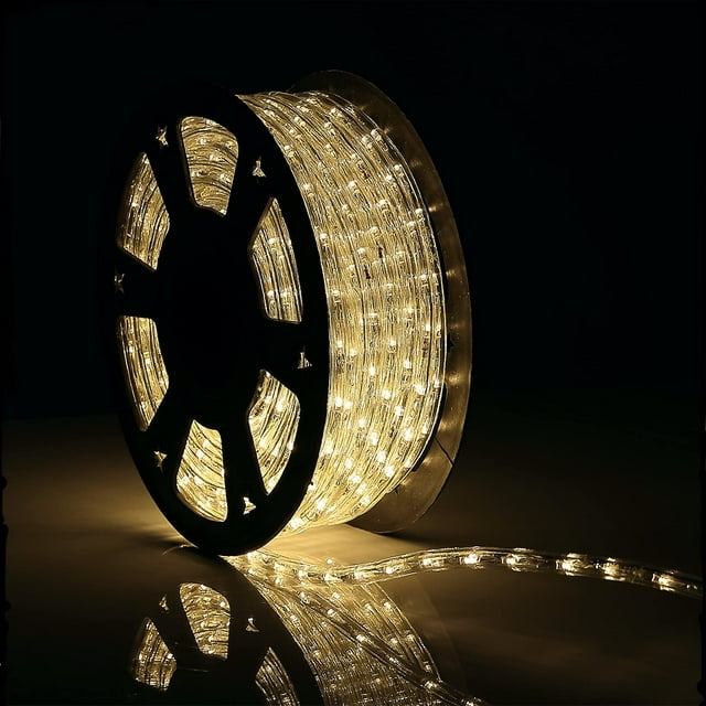 Luces LED tipo cuerda Buyagn, 30 m, blanco cálido, 110 V, resistentes al agua