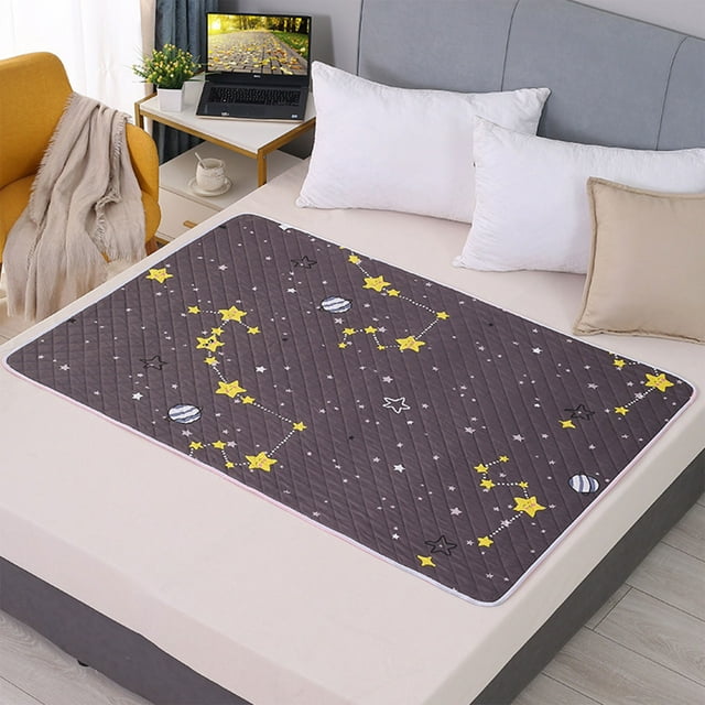 COM1950s Waterproof Cotton Lined Pad,Large Reusable Underpad for Adult Incontinence and Menstrual Care,Breathable and Washable Bed Protector,Soft Absorbent Fabric with Decorative Patterns