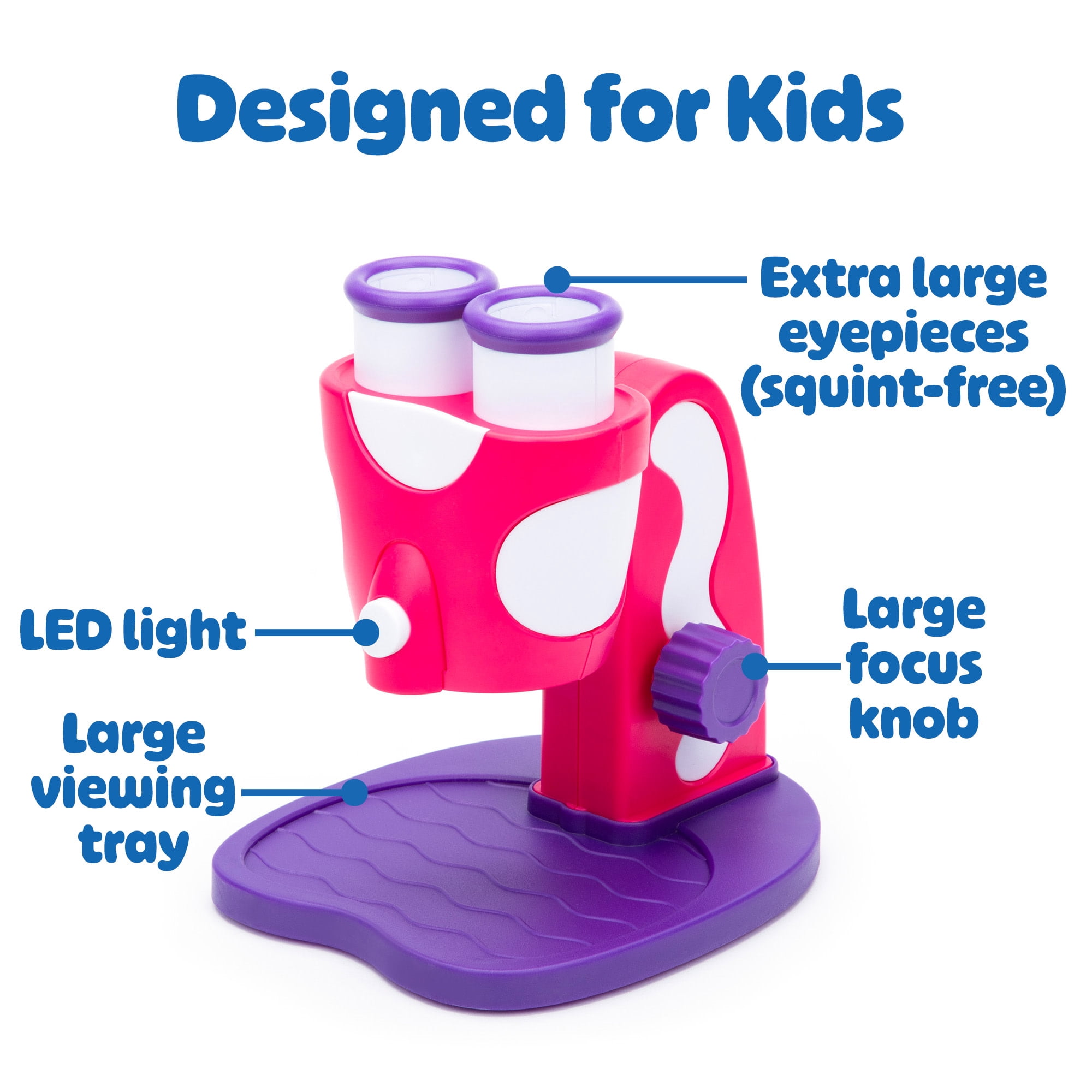 Educational Insights Geosafari Pink My First Microscope STEM Toy, Science Toy, Gift for Boys & Girls Ages 3, 4, 5+