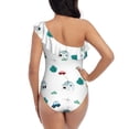 thumbnail image 5 of Honeii Cartoon House Car for women's one-piece swimsuit featuring a chic one-shoulder design experience elegance and style in the water-XX-Large, 5 of 6