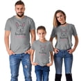 thumbnail image 6 of Youth Short Sleeve T-Shirt, Parent-child Outing Wear Tops, Easter Bunny Pattern, Comfort Tee, Multi-Size, Grey, 6 of 15