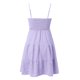 thumbnail image 4 of Vestido corto sin mangas con volantes en el dobladillo, vestido mini sexy de verano - Poliéster, ideal para el día a día, fiestas y ocasiones en la playa, 4 of 5