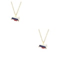 thumbnail image 4 of Qarigey Collares pendientes de moda para los amantes del mapa de Rusia, regalos, colgante de bandera del mapa de Rusia, resistente y duradero dorado 2Conjunto, 4 of 6