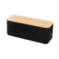 thumbnail image 2 of Caja de pan con tapa de tabla de cortar, contenedor de almacenamiento para panes caseros y bagels Tapa negra sin agujero, 2 of 9