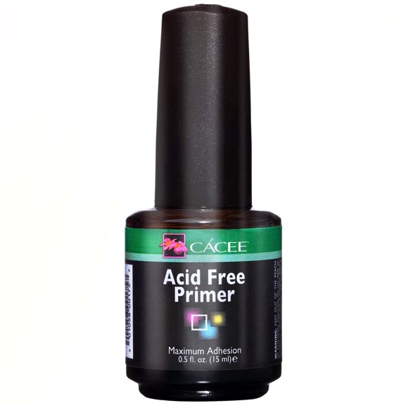 Base de uñas para uñas acrílicas sin ácido, sin quemaduras, 0,5 oz de Cacee, esmalte de bajo olor para uso UV/LED en uñas naturales antes de color, esmalte en gel y acrílicos, protege y fortalece