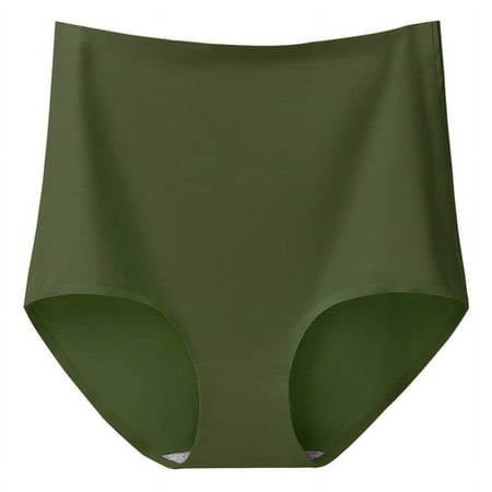 ylioge Silk Underwear for Women Plus Size L-4XL High Waisted No Show Panties Ladies Casual Solid Stretchy Full Coverage Butt Lifting Briefs Clearance