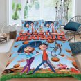thumbnail image 2 of Lluvia de Hamburguesas Conjunto de sábanas temático, trío de piezas, cómodo y amigable con la piel, diseño único, regalo de decoración para el hogar para familiares, amigos y fans, 90 cm * 190 cm, 2 of 6