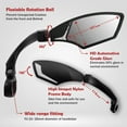 thumbnail image 2 of NEW Handlebar Bike Mirror HD Blast Glass Lens HFMR (left) Ca, 2 of 9