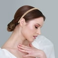 thumbnail image 2 of Unique Bargains 1 Pcs 2 Rows Rhinestone Headband Hairband for Women 0.31 Inch Wide Champagne, 2 of 7