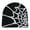 Black, variant on Unisex Winter Hat Spider Web Jacquard Knitted Dome Elastic Contrast Color Brimless Cold Weather Cap Cosplay Club Party Headwear