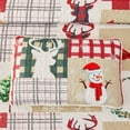 Christmas Quilt Set King Rustic Christmas Tree Snowman Cardinal Holiday