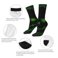thumbnail image 3 of KLL Numbers Skull Print Cool Socks Men's Women's Crew Socks Funny Crazy Novelty Stockings, 3 of 6