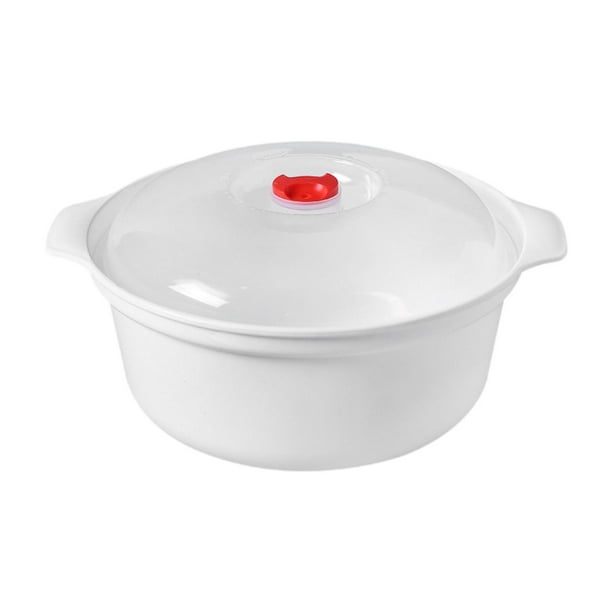 Tazón para microondas con tapa Tazón para sopa Tazón para cereales Tazón para ensalada con asa Cómodo 22x10cm
