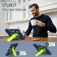thumbnail image 5 of SaniMore Hybird Case for Samsung Galaxy Tab A9 Case 8.7" 2023 SM-T550 SM-P550, Rugged Heavy Duty Protective Shell Hidden Kickstand Dual Angle Stand Shockproof Anti-drop Cover, Navy+Green, 5 of 6