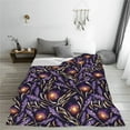 thumbnail image 5 of Zufioo Lavender Flowers Fleece Blanket Queen Size,Plush Bed Blanket,Ultra Soft Throw Blanket,Plush Fuzzy Cozy Blanket Perfect for Bed,Couch-80"x60", 5 of 7