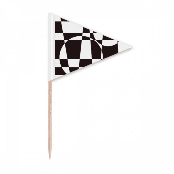 Illusion Line Loop Repeat Stitching Toothpick Triangle Cupcake Toppers Flag