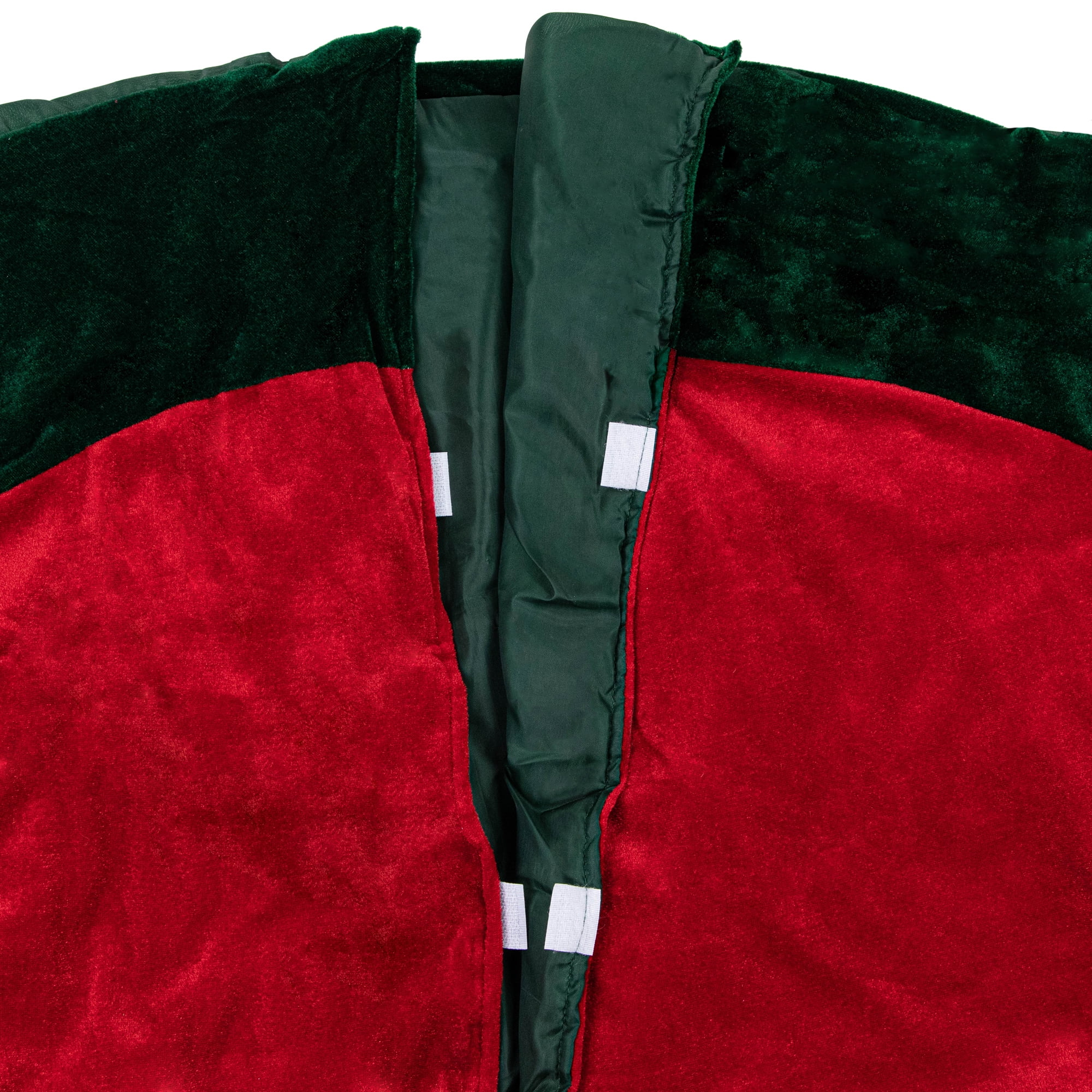 60" Red and Green Traditional Christmas Tree Skirt
