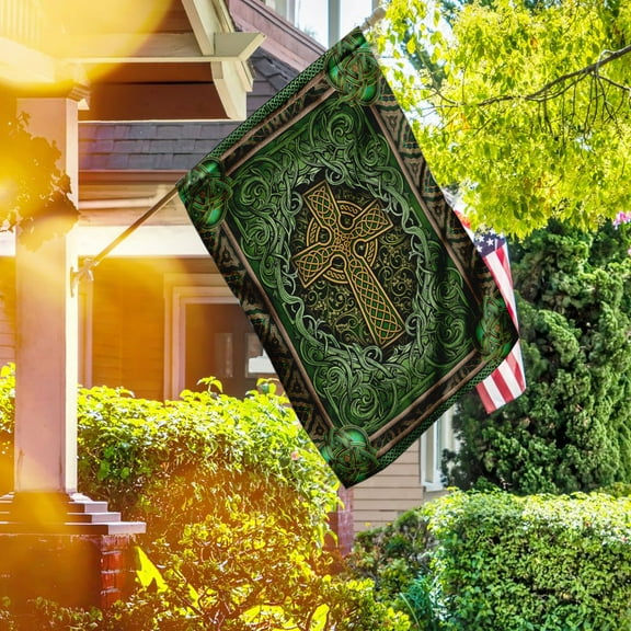 Irish Celtic Cross Flag - Garden Flag (11.5" x 17.5")