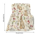 thumbnail image 3 of Plush Easter Blanket Cute Bunny Easter Egg Flower Leaves Throw Blanket for Couch Lightweight Soft and Warm Throws Blankets for Sofa Bed Living Room in Spring 40"x28", 3 of 3
