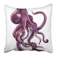 thumbnail image 1 of Funda de Almohada ABPHQTO Azul Animal Rojo Pulpo Silueta Acuarela 45x45 cm, 1 of 1