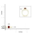 thumbnail image 5 of ANGARA Natural Tapered Shank Oval Solitaire Ruby Ring in 14K Yellow Gold for Women (Size-6x4mm) | July Birthstone, Birthday, Anniversary, Jewelry Gift for Women | Natural Ruby Ring, 5 of 9