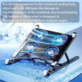 thumbnail image 2 of The cooler of game notebook computer, four silent fans, high-speed wind, multi-level height adjustment, light weight, anti-slip comfort, designed for game players and office use, 2 of 5