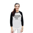 thumbnail image 2 of Thread Tank Friends Don't Lie Unisex 3/4 Sleeves Baseball Raglan White Black X-Small, 2 of 4