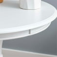 thumbnail image 5 of Linon Aspen Round Accent Table Pedestal Base 26.5" High in White Painted Wood, 5 of 12