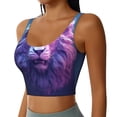 thumbnail image 2 of Pofeuu Cool Lion Head Print Sports Bra for Women Sexy Vest Yoga Running Gym Fitness Crop Bras Tops-XX-Large, 2 of 8