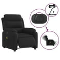 thumbnail image 2 of vidaXL Electric Massage Recliner Chair Black Fabric, 2 of 9