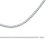 Cuban Curb Necklace Solid 14k White Gold Chain Concave Link Polished Finish Genuine, 3.1 mm - 24 inch