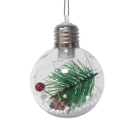 

Christmas Tree Snow Globe Xmas LED Pendant Indoor Yard Garden Hanging Lights Decorate Streets Layout Decorative Lights Pendant Christmas Decorations Candy Cane Beads Ornament Hooks Mini Icicles