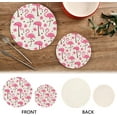 thumbnail image 4 of Coolnut Pink Tropical Flamingo Trivets for Hot Pots and Pans and Pot Holders 2PCS – Cotton Rope Round Mats, Hot Pads for Kitchens, Coasters, Placemats, Spoon Rest for Cooking Home Decor Gifts, 4 of 7