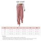 thumbnail image 4 of Pantalones sueltos para mujer, cintura alta, Color puro, cierre de botones, pantalones largos rectos para mujer, rosa, XL, 4 of 4