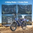 thumbnail image 5 of YareYi Electric Bike for Adults, 2000W Peak E-Mountain Bicycle, 20"x4" Fat Tire 30mph Ebike, 48V 624Wh Removable Battery 70Miles Range, 7 Speed and Full Suspension UL2849, 5 of 12