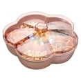 thumbnail image 1 of Nordic plastic candy plate fruit plate double layer snack storage box (pink), 1 of 10