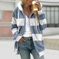 thumbnail image 5 of TQWQT Fleece Coats for Women  Faux Fur Jacket Coat Fuzzy Fleece Jacket Plus Size Zip Up Drawstring Sweatshirt Oversized Light Blue S, 5 of 5