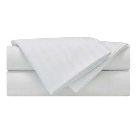 Mezzati Luxury 1800 Prestige Soft and Comfortable Collection Bed Sheets Set King Striped (Best Crisp White Sheets)