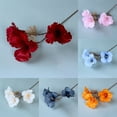 thumbnail image 3 of Bobasndm Artificial Flower Fadeless 1 Bouquet 3 Heads Hibiscus Blossom Artificial Flower Vibrant Ornamental for Wedding, 3 of 7