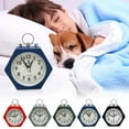 thumbnail image 4 of Kugisaki Alarm Clock Cute Analog Digital Quartz Clock Battery Operated Frosted Texture Simply Design for Living Room Bedroom Bedside Desk Decorative, 4 of 4