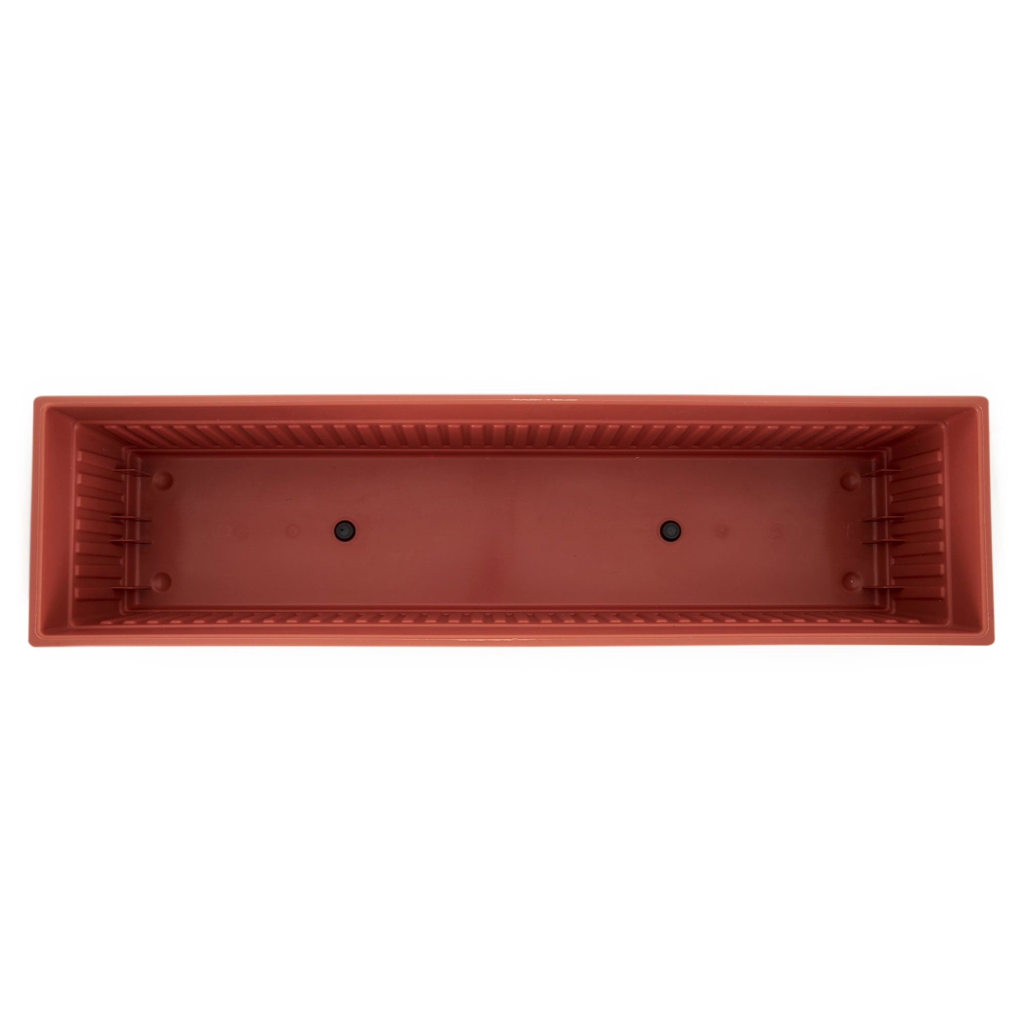HC Companies 30 Inch Fluted Venetian Flower Window Box, Clay (6 Pack)