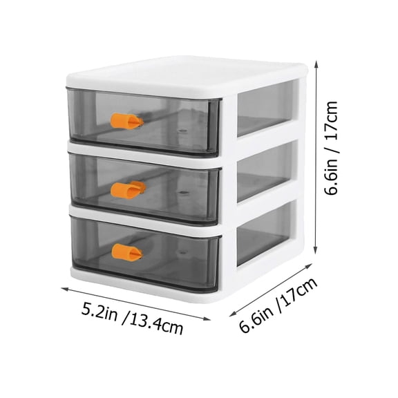 BusSunset Three Tier Lockers Plastic Drawers, White, 0.81 lb, Polypropylene Storage Case Container
