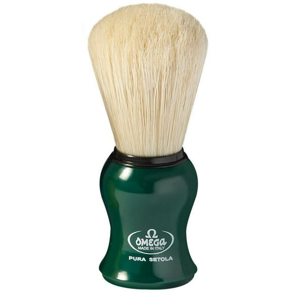 Omega Boar Bristle Shaving Brush, Green