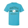 thumbnail image 2 of Wild Bobby City of Seattle Baseball Fantasy Fan Sports Men's T-Shirt, Light Turquoise, Large, 2 of 6