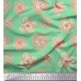 thumbnail image 1 of Soimoi Satin Silk Fabric Artistic Flower Printed Craft Fabric by the Yard 42 Inch Wide, 1 of 1